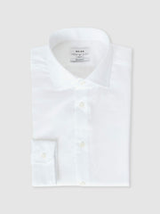 Reiss | Regular Fit Cotton Sateen Striped Shirt in White