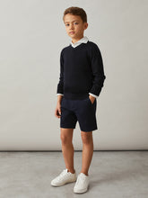 Reiss | 3-9 yrs Cotton Chino Shorts with Stretch in Navy