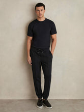 Reiss | Drawstring Jersey Joggers in Navy Blue