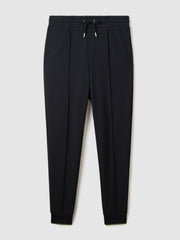Reiss | Drawstring Jersey Joggers in Navy Blue