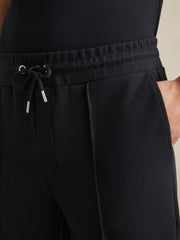 Reiss | Drawstring Jersey Joggers in Navy Blue