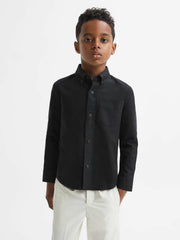 Reiss | 3-9 yrs Button Down Oxford Shirt in Black