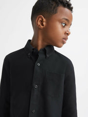 Reiss | 3-9 yrs Button Down Oxford Shirt in Black
