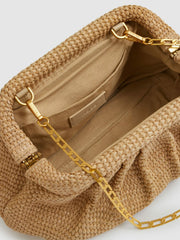 Reiss | Raffia Clutch Bag in Natural