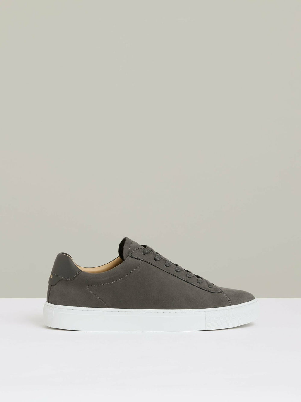 Reiss | Nubuck Leather Low-Top Trainers in Grey