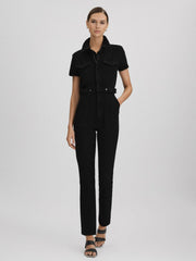 Reiss | Good American Denim Jumpsuit in Black