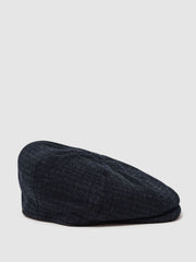 Reiss | Wool Blend Baker Boy Cap in Navy