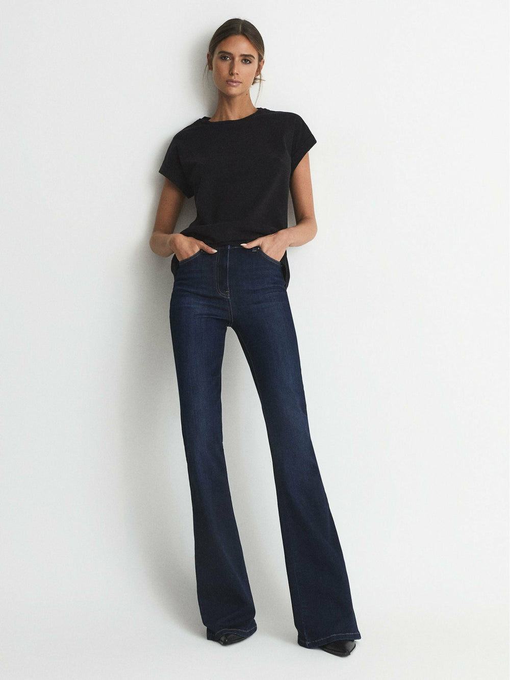 Reiss | Cotton-jersey T-shirt in Black