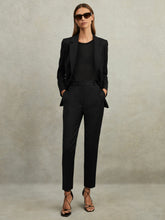 Reiss | Wool Blend Tapered Suit Trousers in Black
