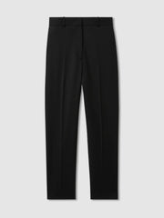 Reiss | Wool Blend Tapered Suit Trousers in Black