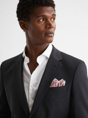 Reiss | Plain Silk Pocket Square in Pink