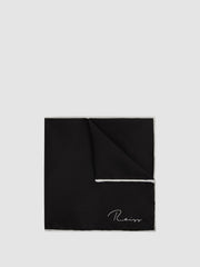 Reiss | Plain Silk Pocket Square in Black