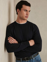 Reiss | Merino Wool Crew Neck Jumper in Navy