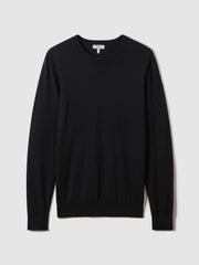 Reiss | Merino Wool Crew Neck Jumper in Navy