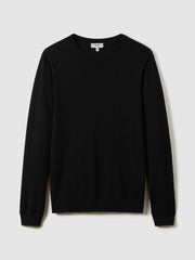 Reiss | Merino Wool Crew Neck Jumper in Black