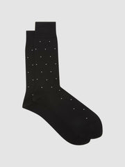 Reiss | Polka Dot Socks in Black