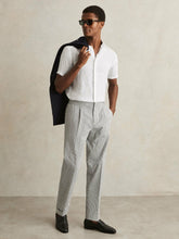 Reiss | Slim Fit Linen Button-Through Shirt in White