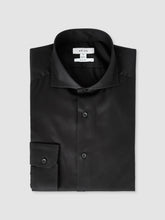 Reiss | Slim Fit Cotton-Twill Two-Fold Shirt Slim-Fit in Black