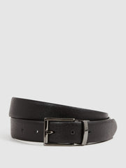 Reiss | Reversible Leather Belt in Black/Brown