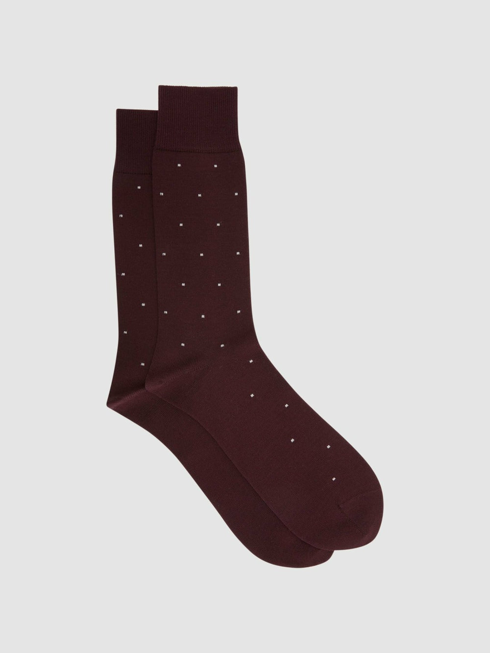 Reiss | Polka Dot Socks in Bordeaux