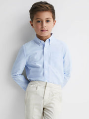 Reiss | 3-9 yrs Button Down Oxford Shirt in Soft Blue