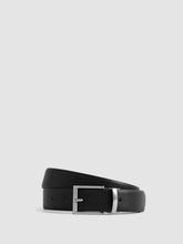 Reiss | Reversible Leather Belt in Black