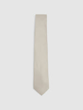 Reiss | Textured Silk Blend Tie in Soft Champagne