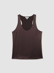 Reiss | Silk Scoop-Neck Vest in Mauve