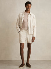 Reiss | Textured Drawstring Shorts in Stone