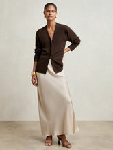 Reiss | Silk Slip Maxi Skirt in Champagne Neutral