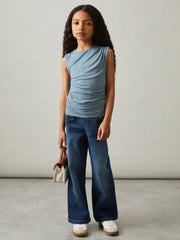 Reiss | 9-13 yrs Ruched Vest Top in Blue