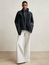 Reiss | Removable-Hood Rain Coat in Navy
