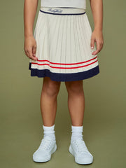 Reiss | 4-9 yrs SmileyWorld Tennis Skirt in Off White