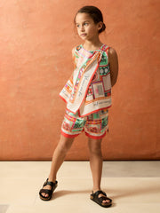 Reiss | 9-13 yrs SmileyWorld Motif Print Top in Multi