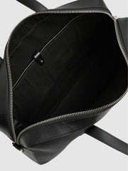 Reiss | Micro-Grain Leather Briefcase in Black
