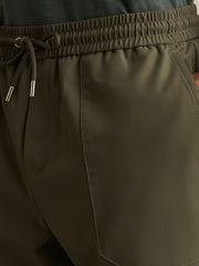 Reiss | Drawstring Technical Cuffed Trousers in Green