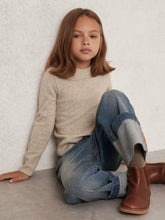 Reiss | 9-13 yrs Wool-Blend Open-Stitch Jumper with Cashmere in Oatmeal