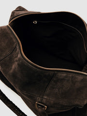 Reiss | Suede Braided-Strap Bowling Bag in Chocolate