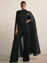 Reiss | Wide-Leg Cape Jumpsuit in Black