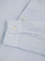 Reiss | 9-13 yrs Linen Cutaway Collar Shirt in Pale Blue