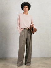 Reiss | Wool-Cashmere Crew-Neck Jumper in Pink