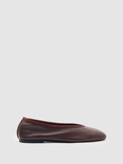 Reiss | Nappa Leather Ballet Flats in Oxblood