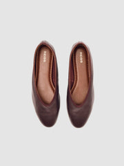 Reiss | Nappa Leather Ballet Flats in Oxblood