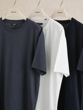 Reiss | Cotton Crew-Neck T-shirts 3 Pack in White/Navy/Airforce Blue