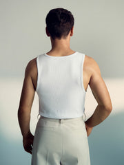 Reiss | | Tom Daley Cotton Lover Vest with Stretch in White