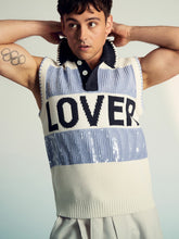 Reiss | | Tom Daley Stripe Polo Vest in Soft Blue