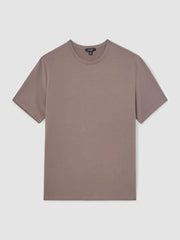 Reiss | Stretch-Cotton Crew-Neck T-Shirt in Taupe Brown