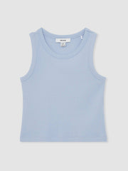 Reiss | 9-13 yrs Stretch-Cotton Ribbed Vest in Blue
