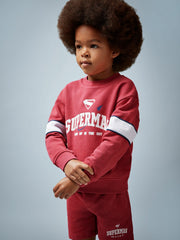 Reiss | 3-9 yrs Superman Cotton Logo Sweatshirt in Red