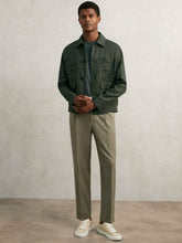 Reiss | Relaxed-Fit Pleated Tapered Trousers in Sage